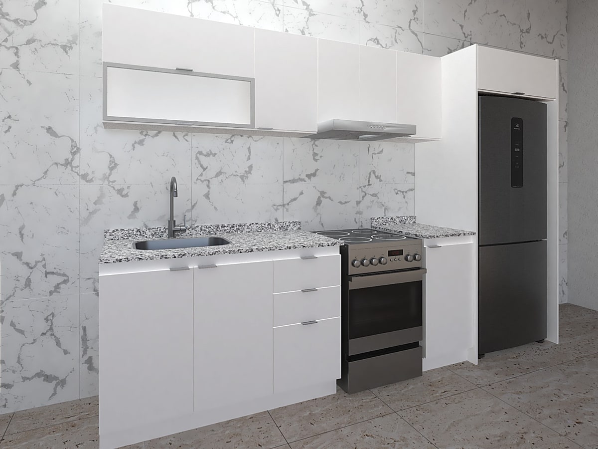 Combo Cocina Completo. Bajo Mesada 1,60 Mt Y Alacena 3 Mt