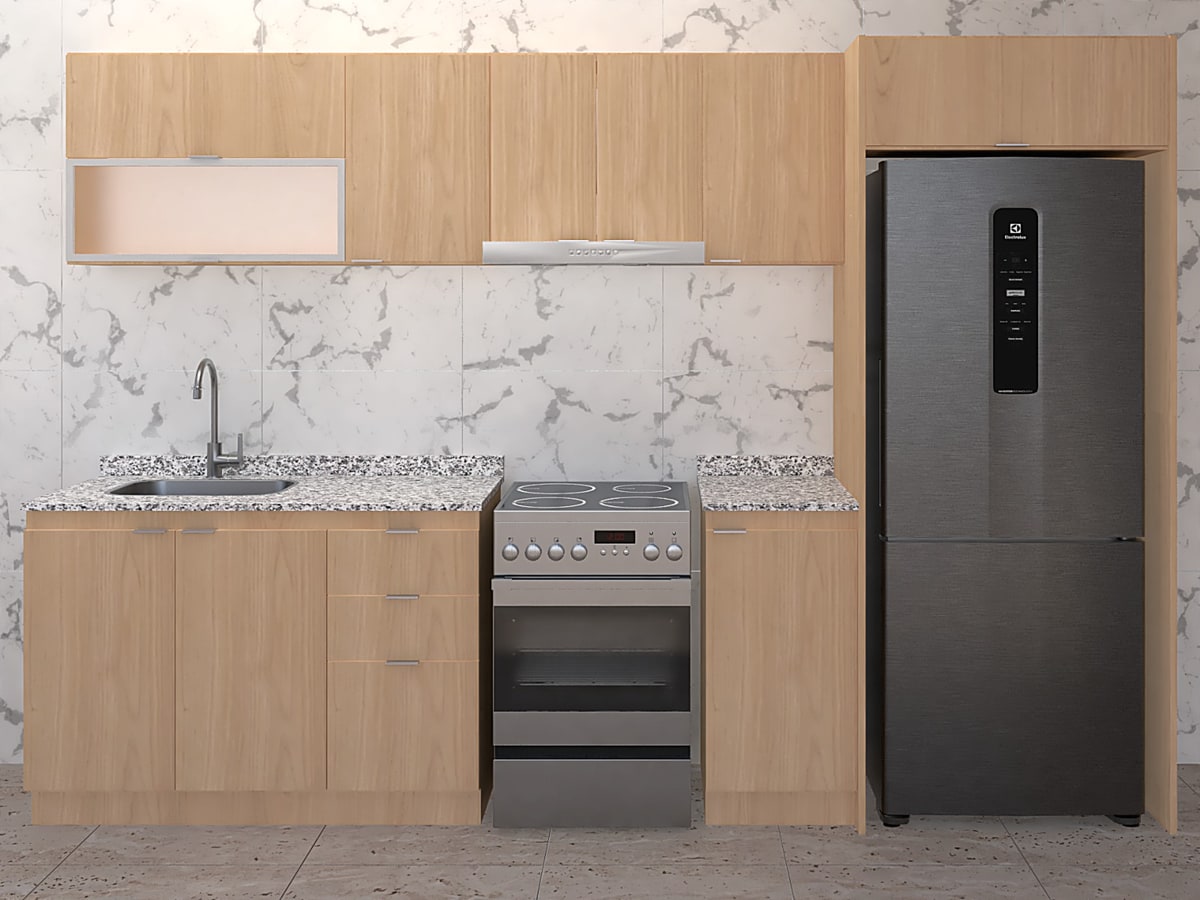Combo Cocina Completo. Bajo Mesada 1,60 Mt Y Alacena 3 Mt