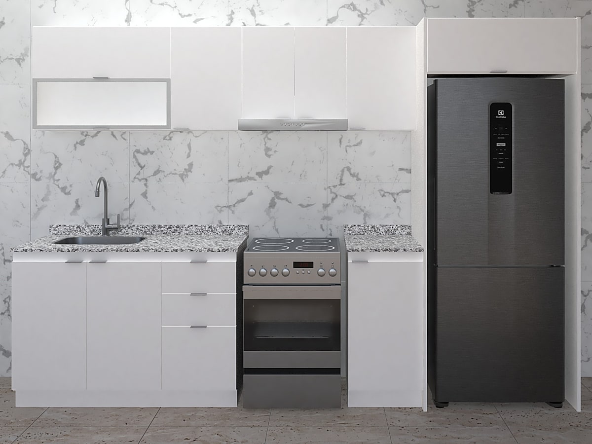 Combo Cocina Completo. Bajo Mesada 1,60 Mt Y Alacena 3 Mt