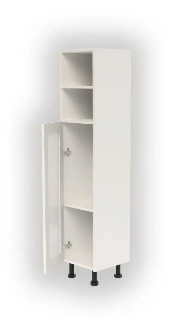 Organizador vidriado 130 x 30 puerta y estante abierto