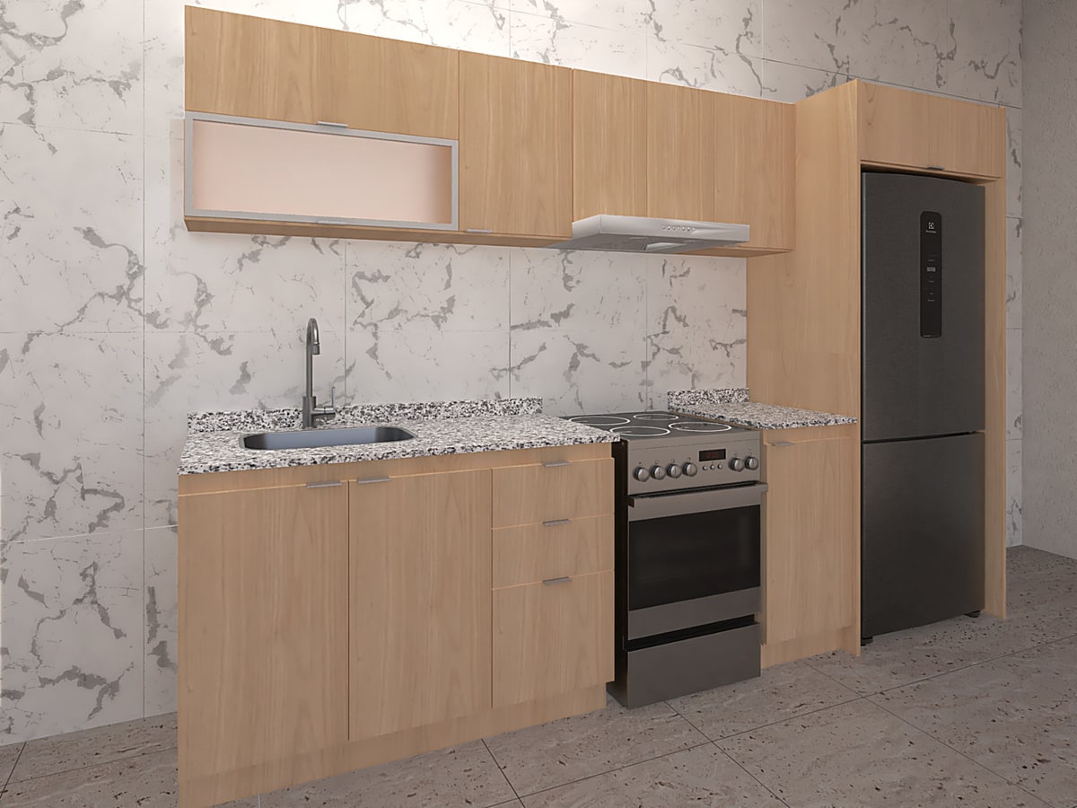 Combo Cocina Completo. Bajo Mesada 1,60 Mt Y Alacena 3 Mt