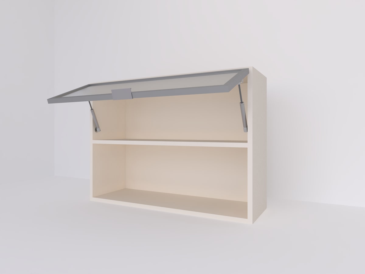 Alacena 80 x 60 rebatible vidriada con ALUMINIO y hueco abajo