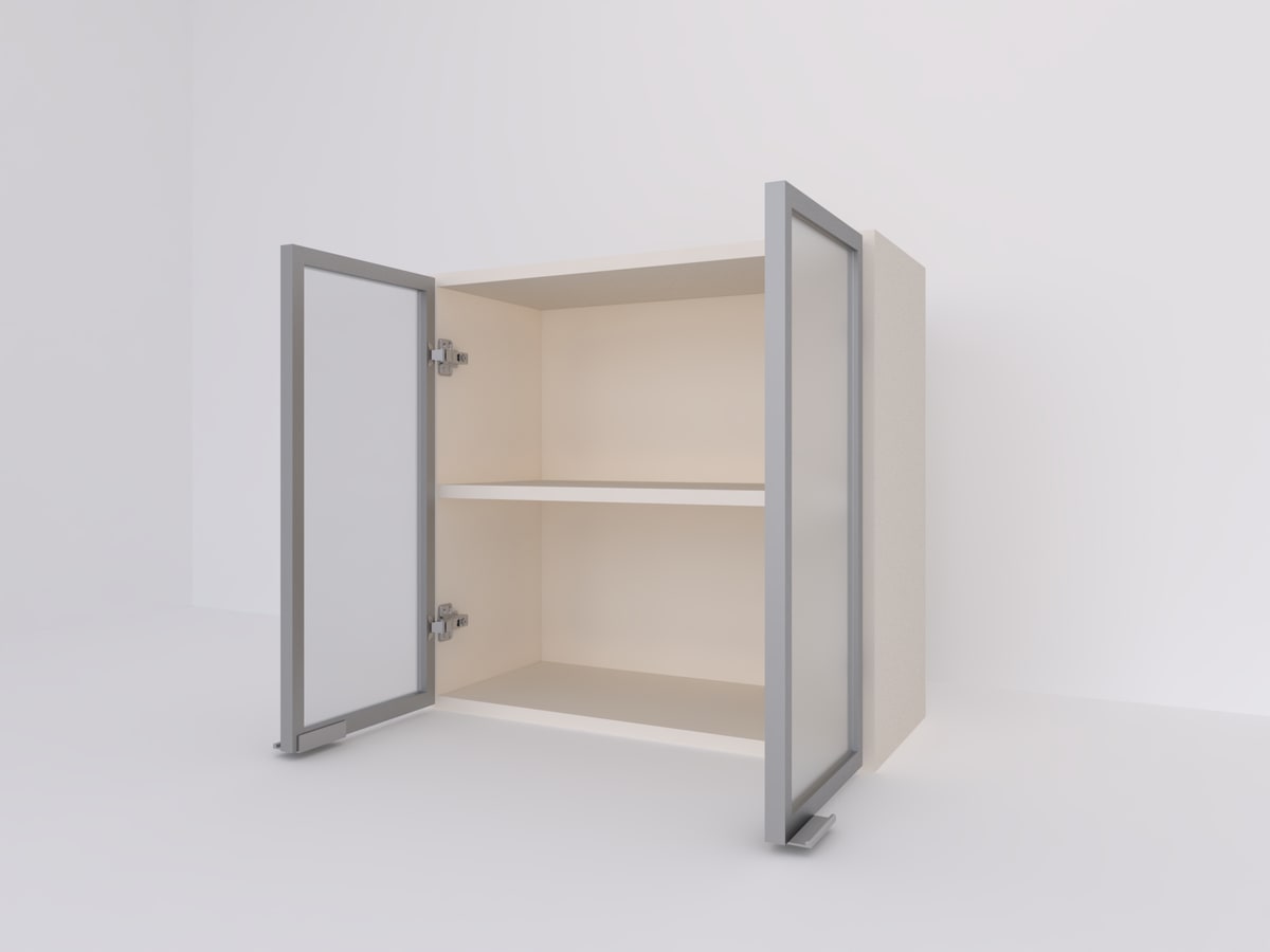 Alacena 60 x 60 dos puertas vidriadas con ALUMINIO